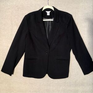 Liz Claiborne Elegant Black Blazer Corpcore Office Capsule Wardrobe
